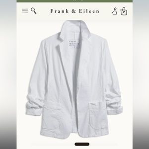 Frank & Eileen Dublin medium tailored blazer in white.